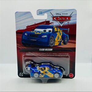 Disney Pixar Cars - FLASH NILSSON SWEDISH RACER WGP Cars 2 - 1:55 Diecast CHASE